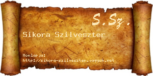 Sikora Szilveszter névjegykártya